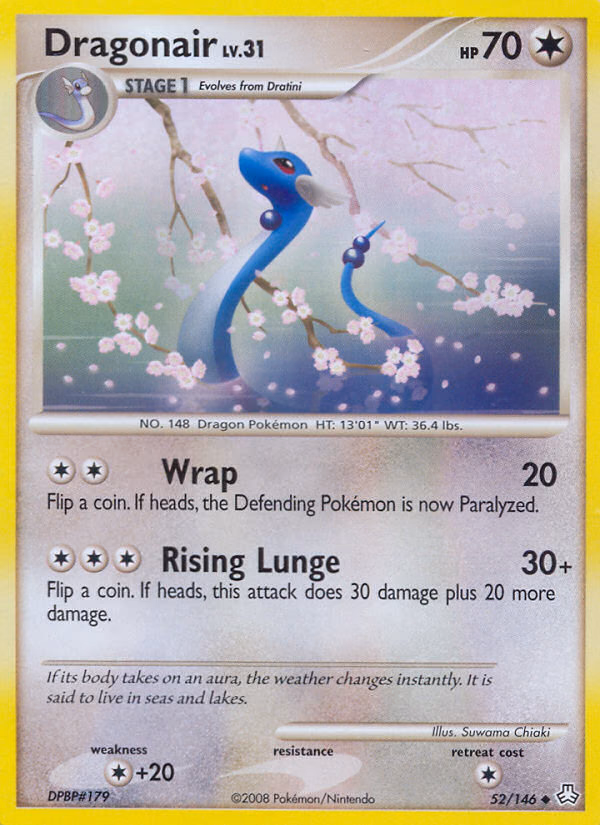 Dragonair Pokemon card (52/146, Legends Awakened)