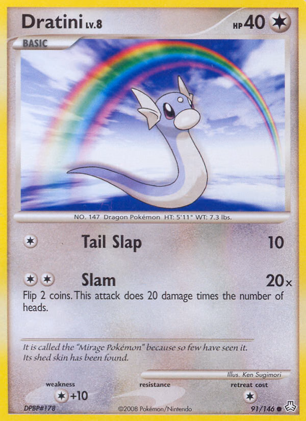 Dratini Pokemon card (91/146, Legends Awakened)