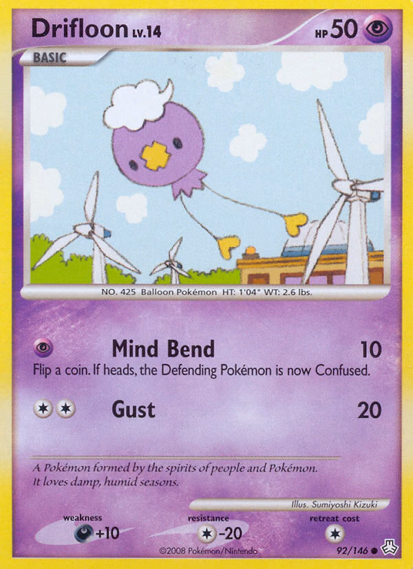 Drifloon Pokemon card (92/146, Legends Awakened)