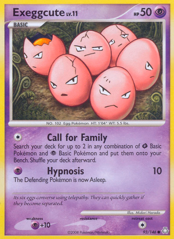 Exeggcute Pokemon card (93/146, Legends Awakened)