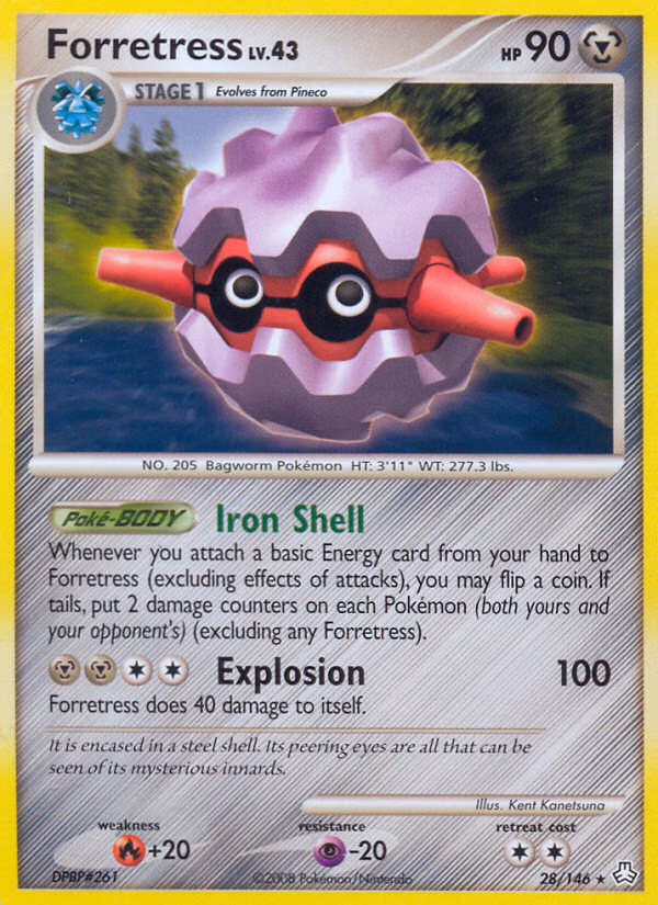 Forretress Pokemon card (28/146, Legends Awakened)