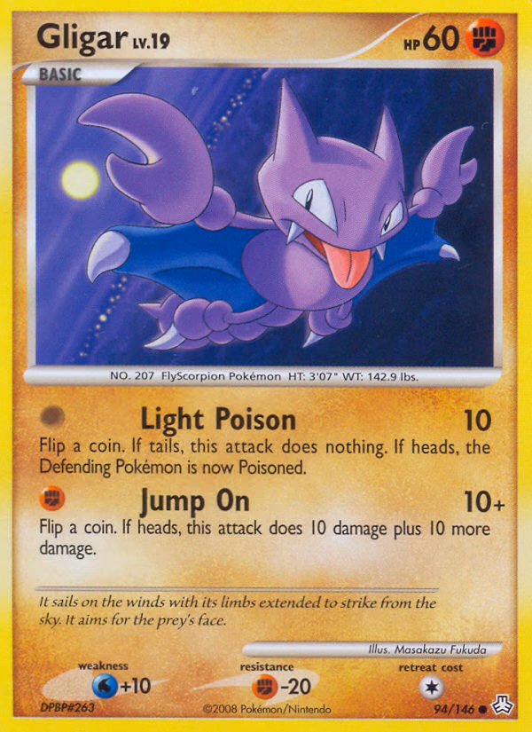 Gligar Pokemon card (94/146, Legends Awakened)