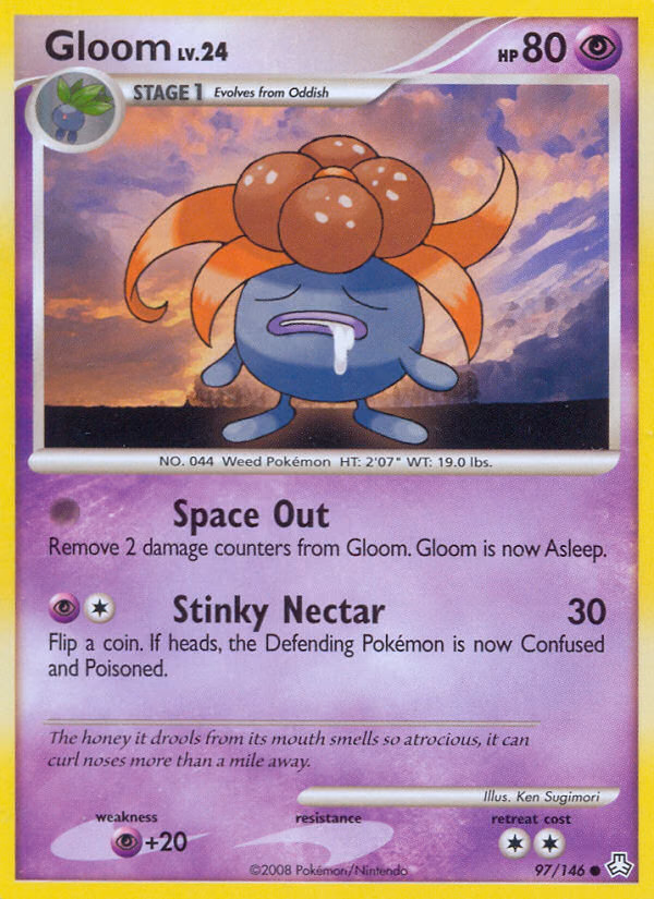 Gloom Pokemon card (97/146, Legends Awakened)