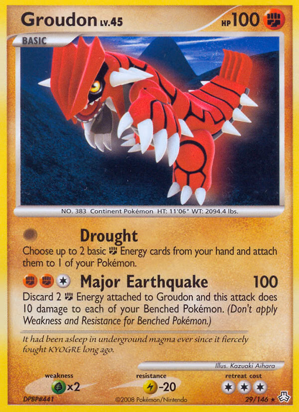 Groudon Pokemon card (29/146, Legends Awakened)