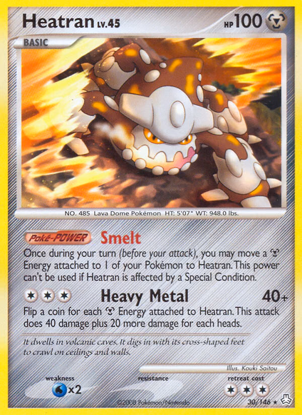 Heatran Pokemon card (30/146, Legends Awakened)