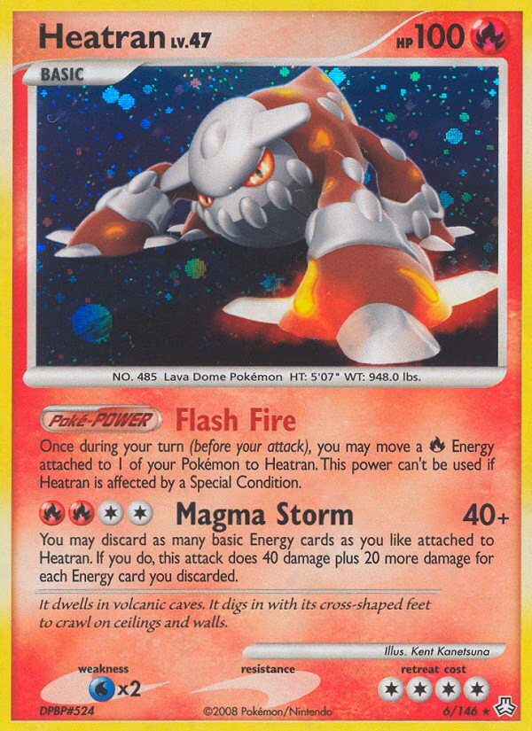 Heatran Pokemon card (6/146, Legends Awakened)