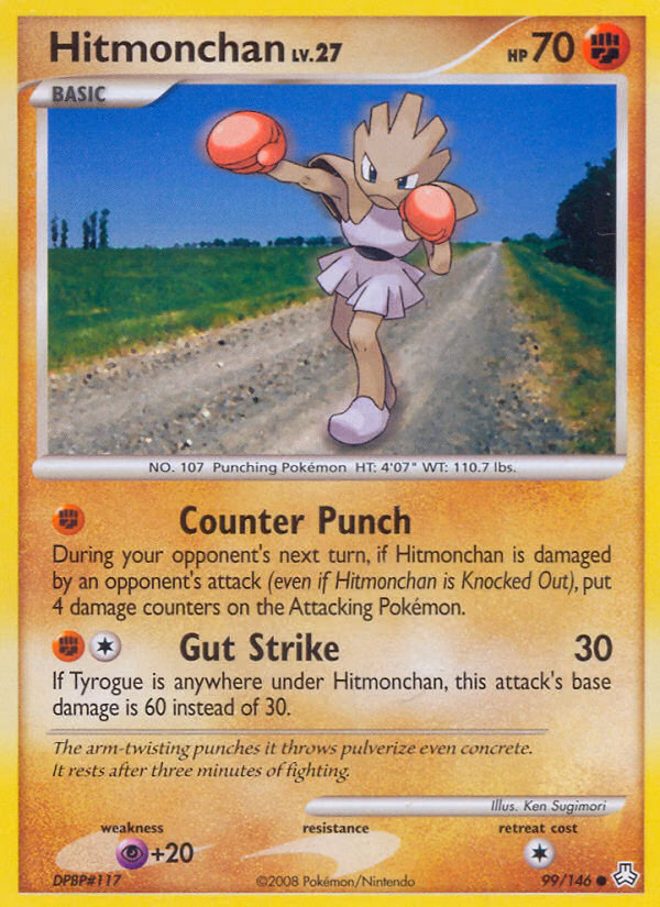 Hitmonchan Pokemon card (99/146, Legends Awakened)