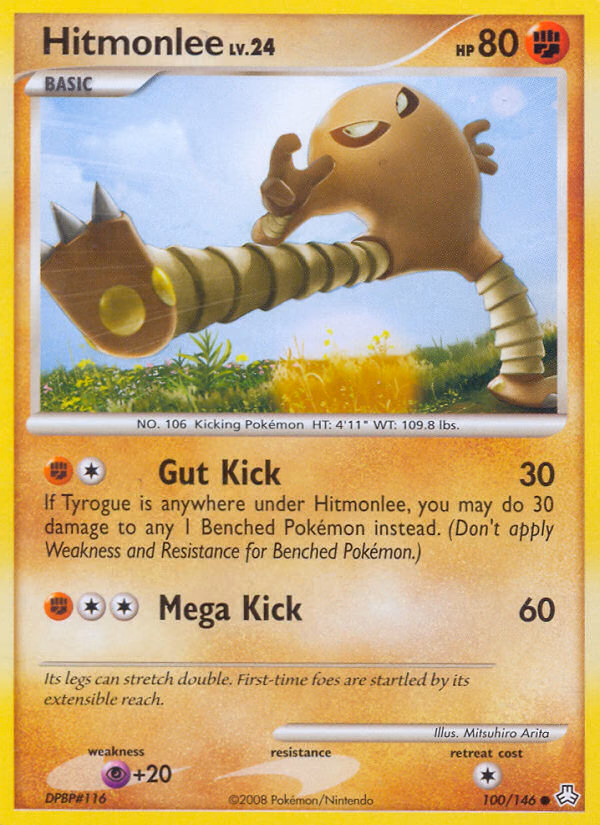 Hitmonlee Pokemon card (100/146, Legends Awakened)