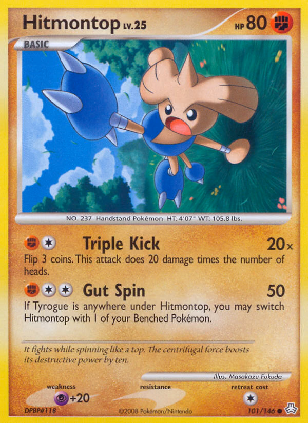 Hitmontop Pokemon card (101/146, Legends Awakened)
