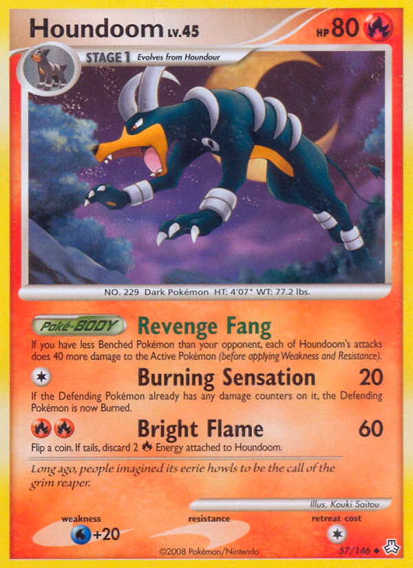 Houndoom Pokemon card (57/146, Legends Awakened)