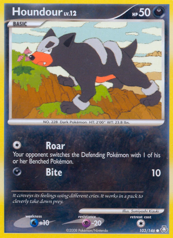Houndour Pokemon card (103/146, Legends Awakened)