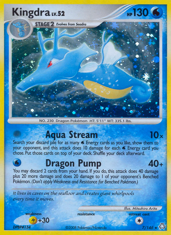 Kingdra Pokemon card (7/146, Legends Awakened)
