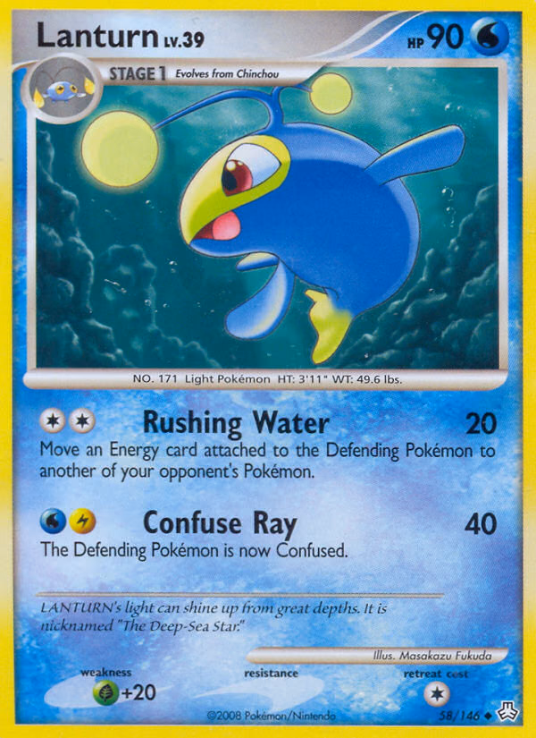 Lanturn Pokemon card (58/146, Legends Awakened)