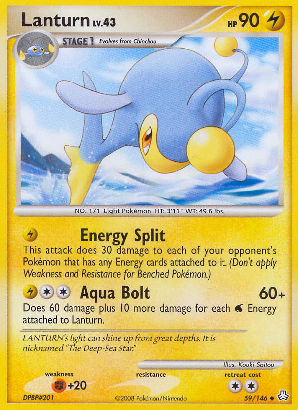 Lanturn Pokemon card (59/146, Legends Awakened)