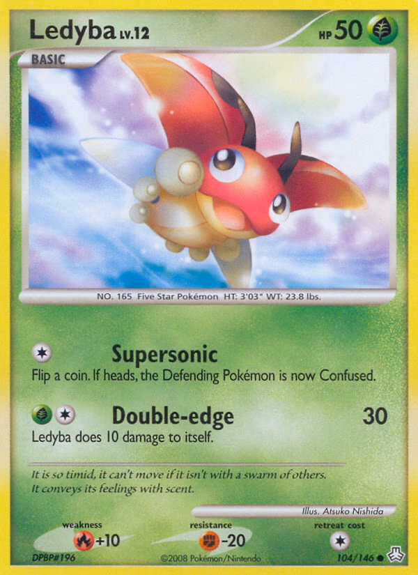 Ledyba Pokemon card (104/146, Legends Awakened)
