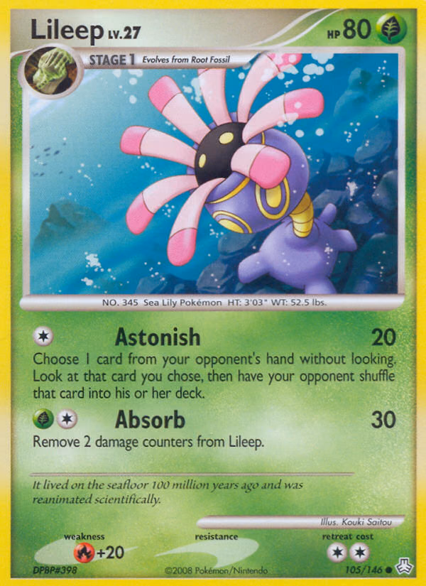 Lileep Pokemon card (105/146, Legends Awakened)