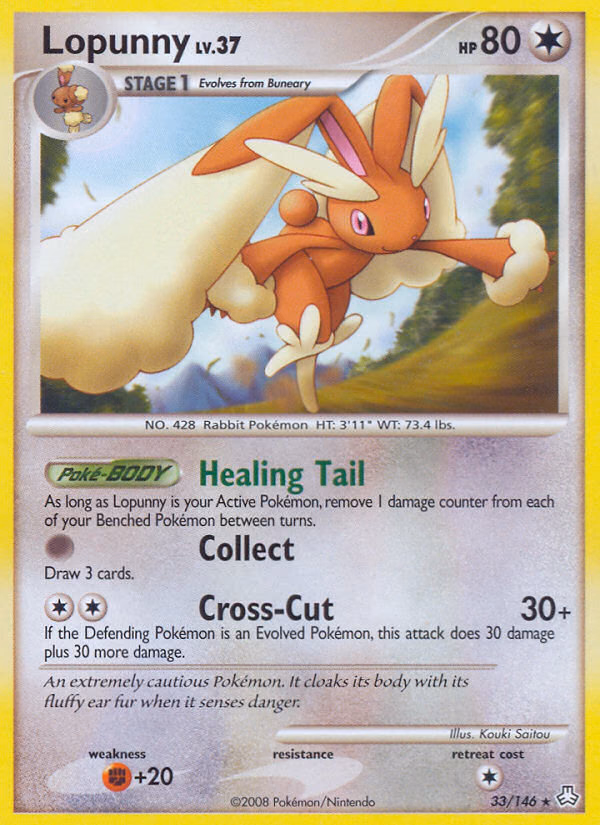 Lopunny Pokemon card (33/146, Legends Awakened)