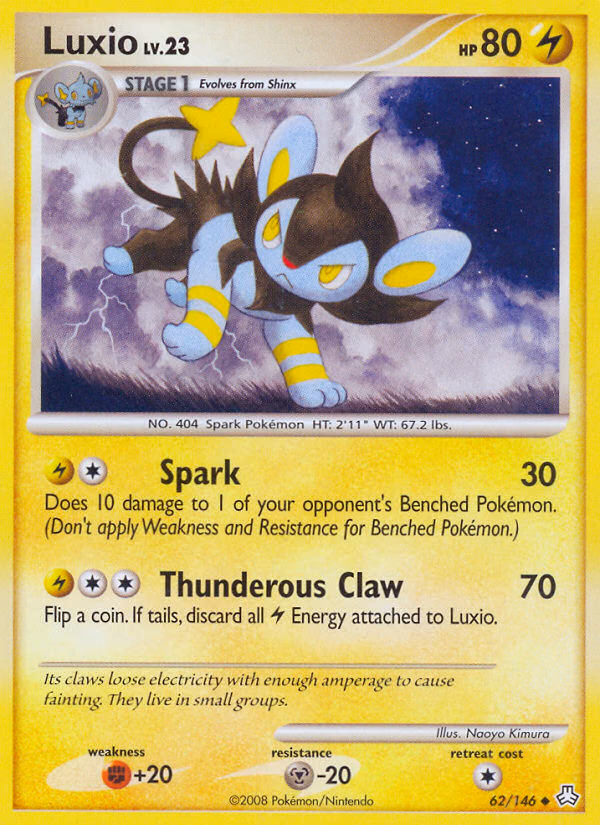 Luxio Pokemon card (62/146, Legends Awakened)