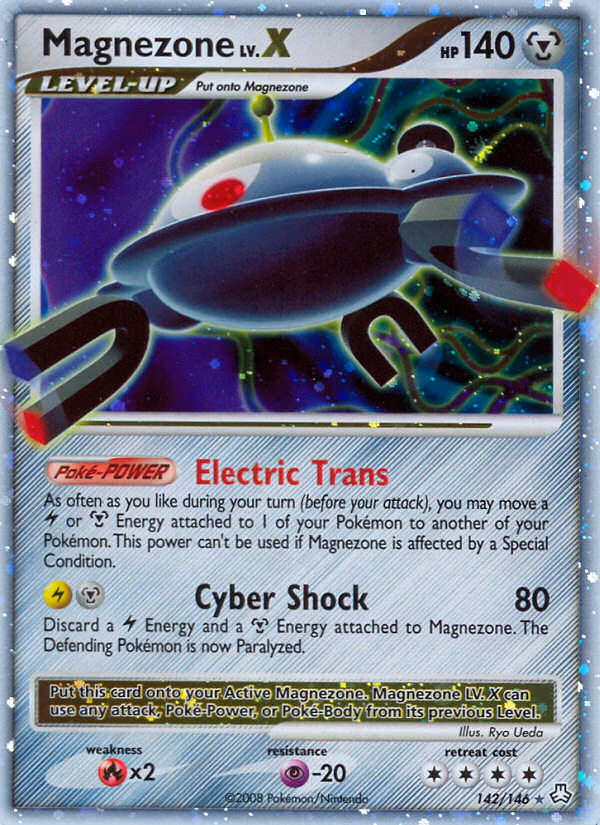 Magnezone LV.X Pokemon card (142/146, Legends Awakened)