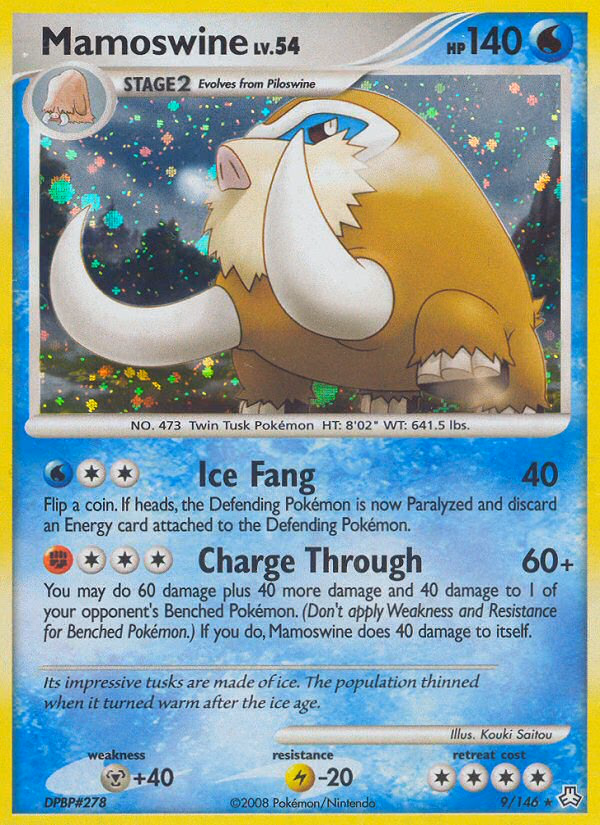 Mamoswine Pokemon card (9/146, Legends Awakened)