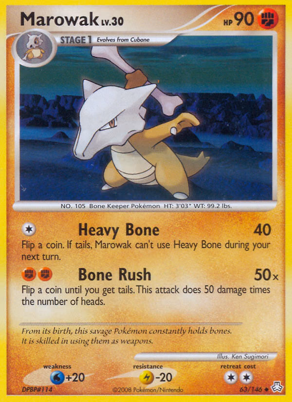 Marowak Pokemon card (63/146, Legends Awakened)
