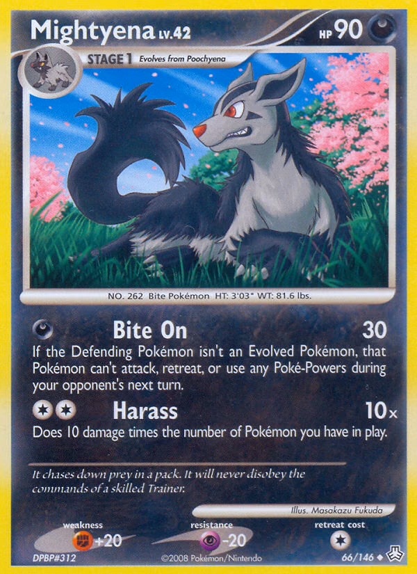 Mightyena Pokemon card (66/146, Legends Awakened)