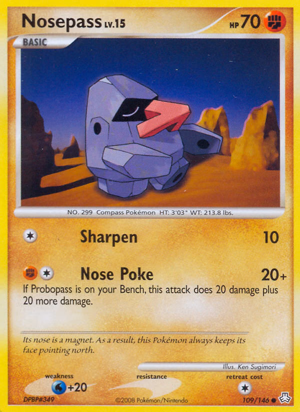 Nosepass Pokemon card (109/146, Legends Awakened)