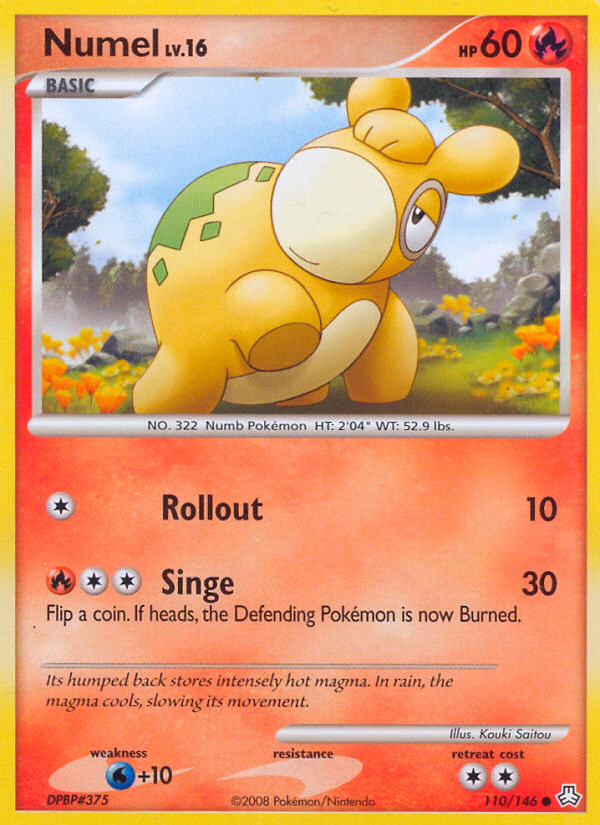 Numel Pokemon card (110/146, Legends Awakened)
