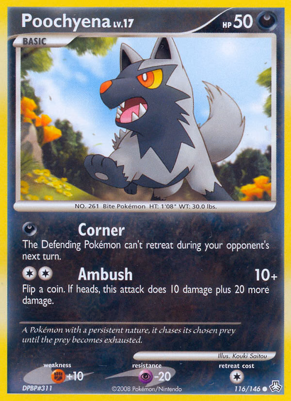 Poochyena Pokemon card (116/146, Legends Awakened)