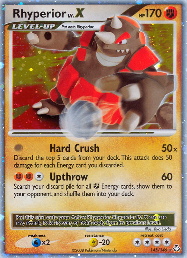 Rhyperior LV.X Pokemon card (145/146, Legends Awakened)
