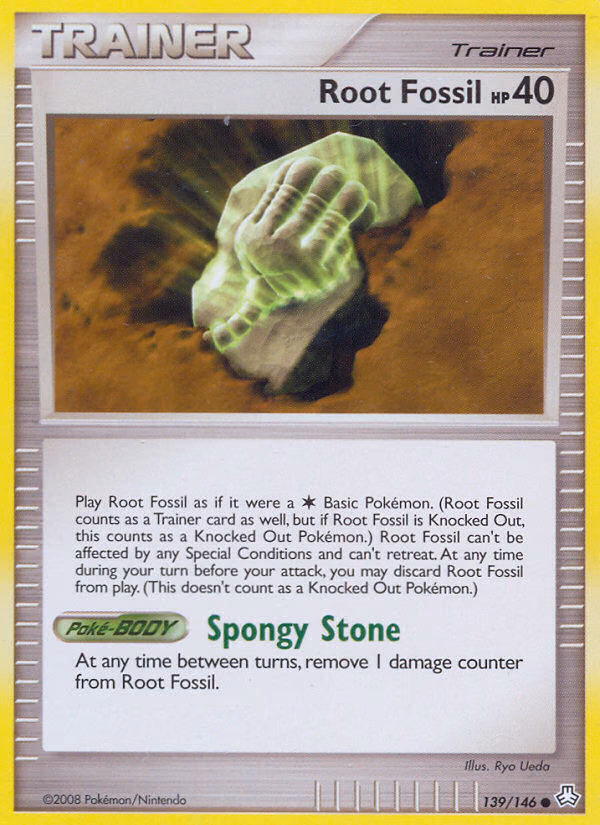 Root Fossil Pokemon card (139/146, Legends Awakened)