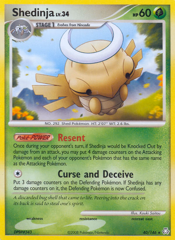 Shedinja Pokemon card (40/146, Legends Awakened)