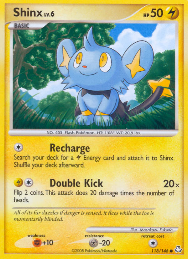 Shinx Pokemon card (118/146, Legends Awakened)