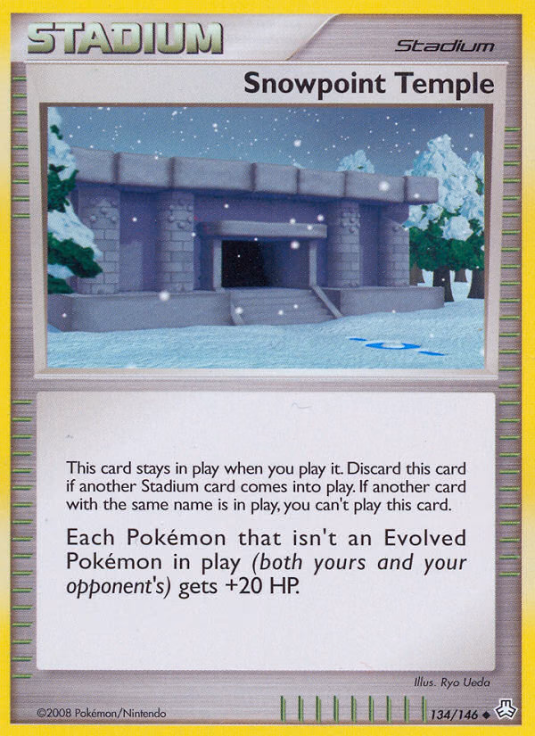 Snowpoint Temple Pokemon card (134/146, Legends Awakened)