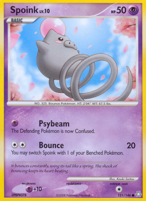 Spoink Pokemon card (121/146, Legends Awakened)