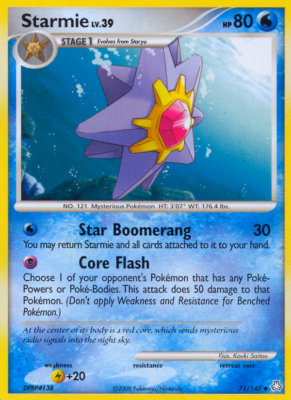 Starmie Pokemon card (71/146, Legends Awakened)