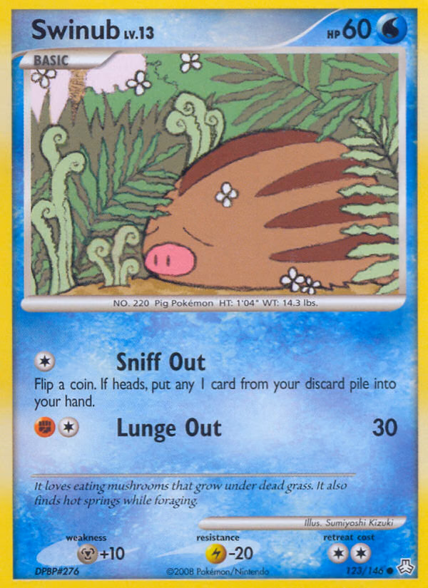 Swinub Pokemon card (123/146, Legends Awakened)