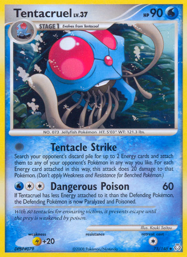 Tentacruel Pokemon card (75/146, Legends Awakened)