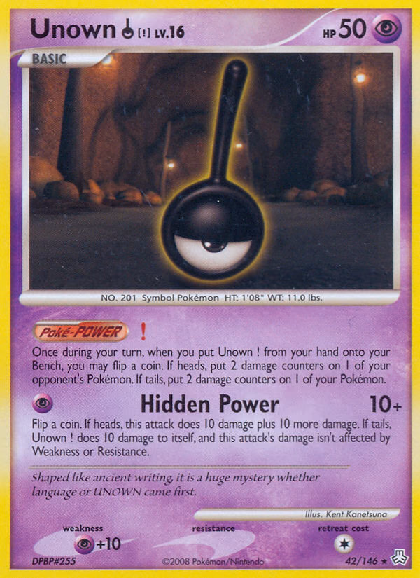 Unown [!] Pokemon card (42/146, Legends Awakened)