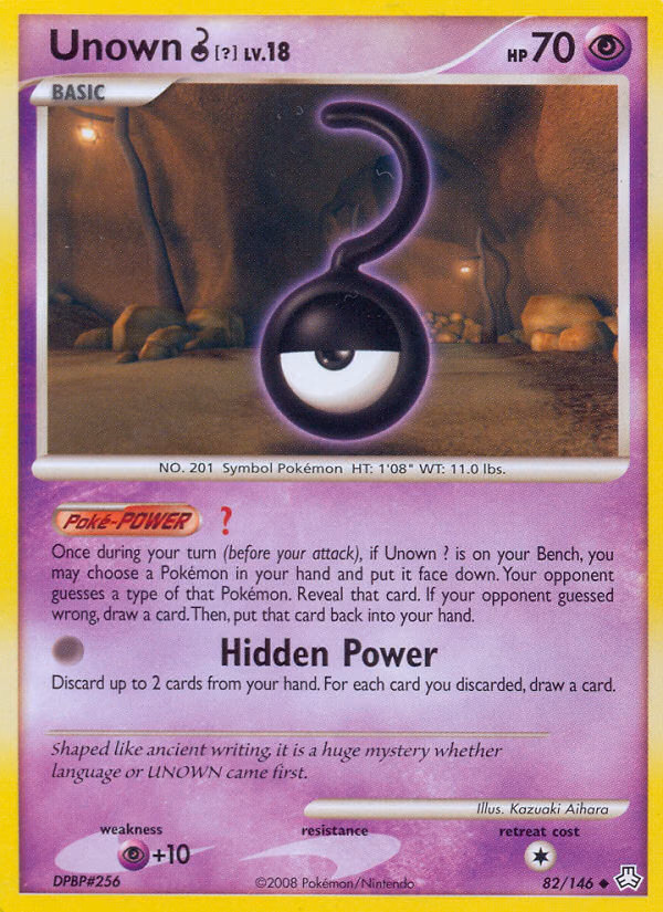 Unown [?] Pokemon card (82/146, Legends Awakened)