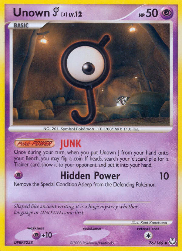 Unown [J] Pokemon card (76/146, Legends Awakened)