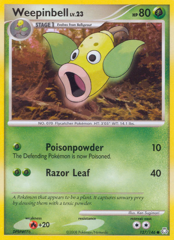 Weepinbell Pokemon card (127/146, Legends Awakened)
