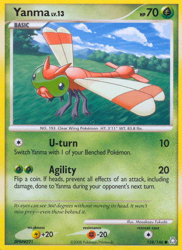 Yanma Pokemon card (128/146, Legends Awakened)