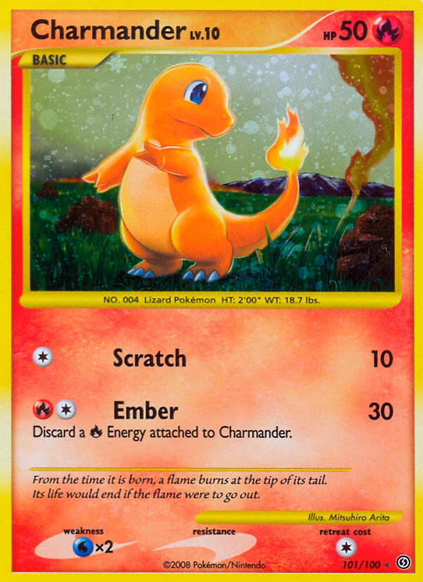 Charmander Pokemon card (101/100, Stormfront)