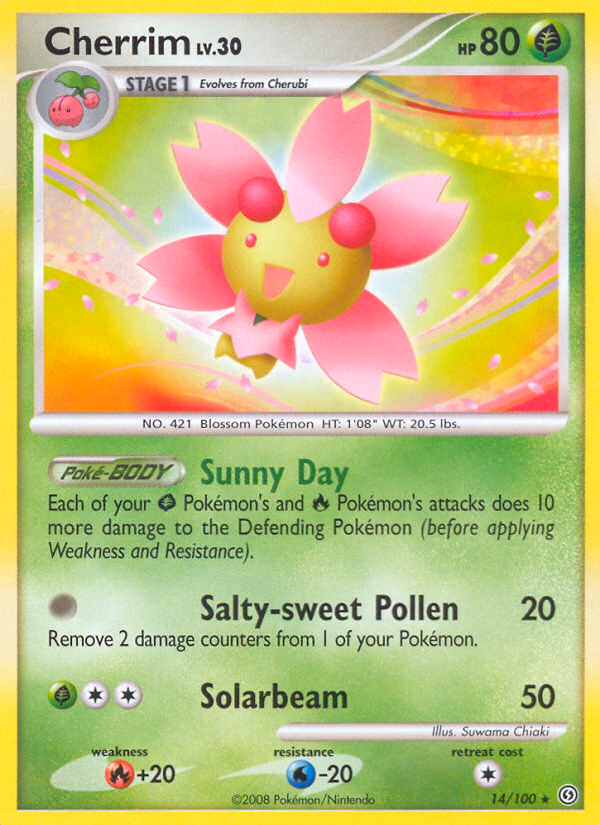 Cherrim Pokemon card (14/100, Stormfront)