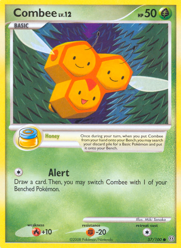 Combee Pokemon card (57/100, Stormfront)