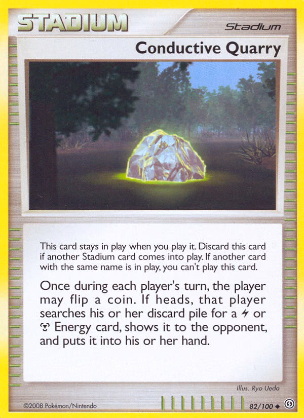 Conductive Quarry Pokemon card (82/100, Stormfront)