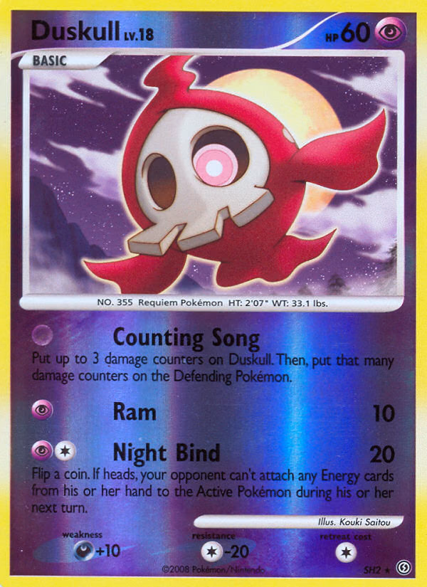 Duskull Pokemon card (SH2, Stormfront)