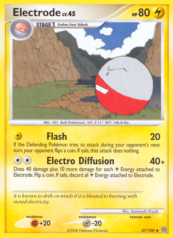 Electrode Pokemon card (37/100, Stormfront)