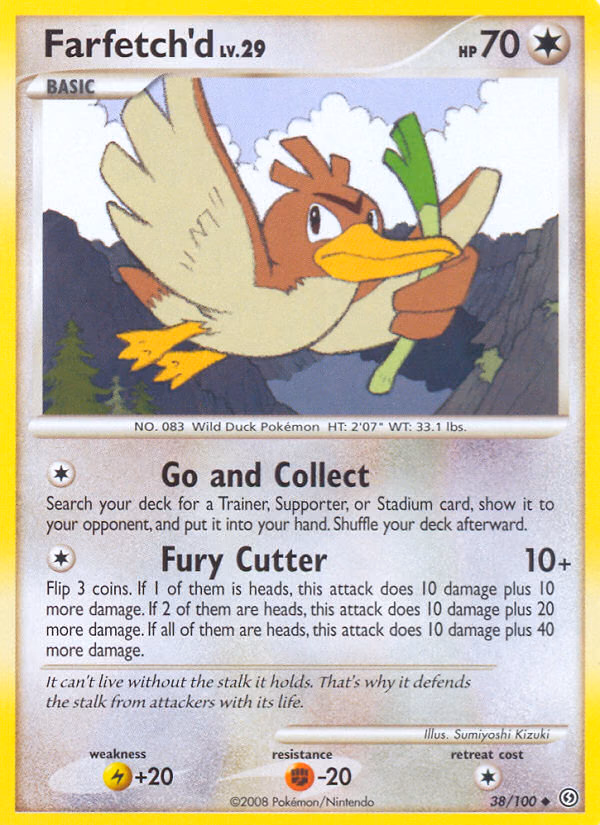 Farfetch'd Pokemon card (38/100, Stormfront)
